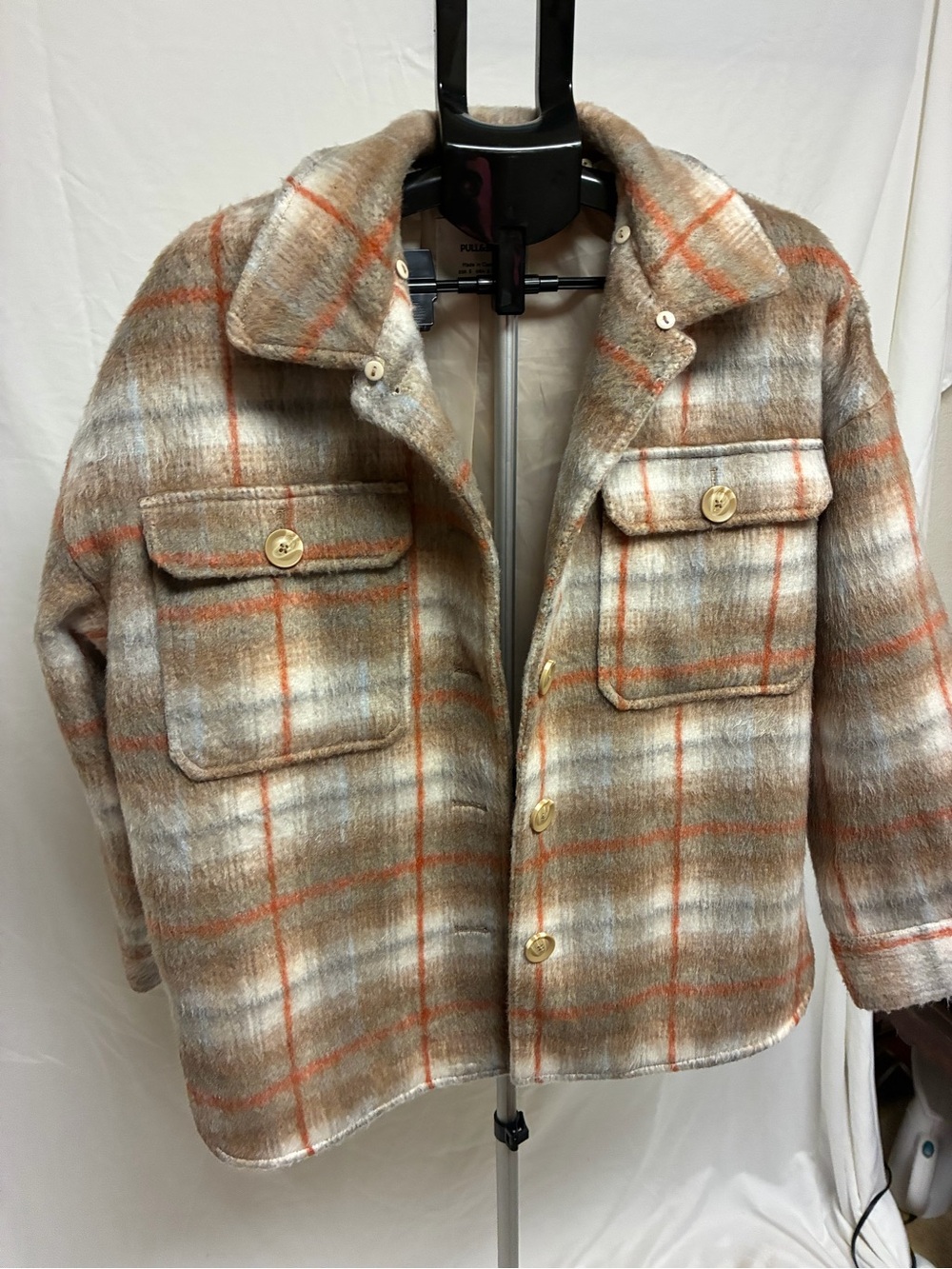 Pull & Bear Woman’s Shacket w/o Sherpa Collar Size S